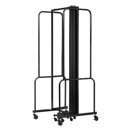 National Public Seating NPS Room Divider, 6' Height, 5 Sections, Clear Acrylic Panels RDB6-5CA